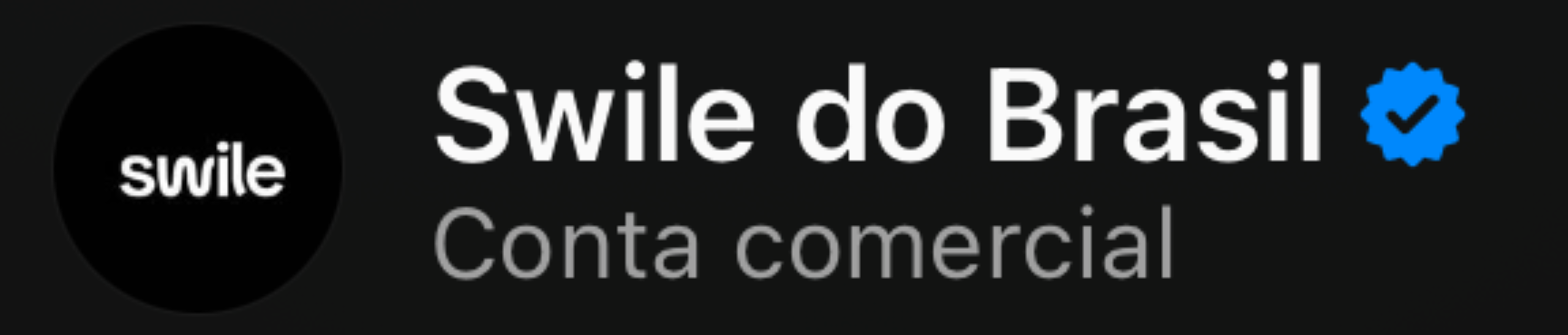 Exemplo de conta verificada da Swile no WhatsApp